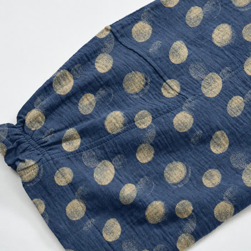 Pantaloni harem in cotone a pois - image 53