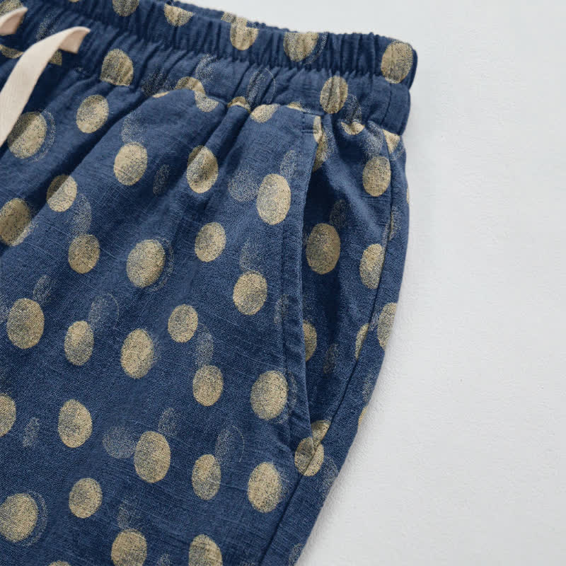 Pantaloni harem in cotone a pois - image 51