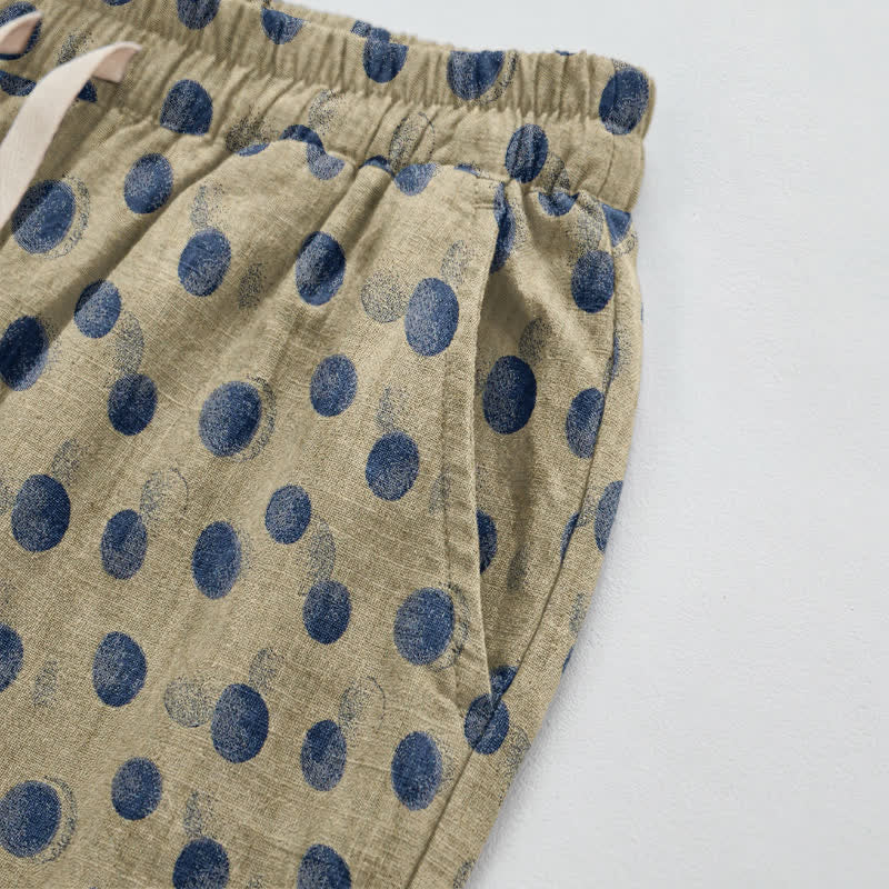 Pantaloni harem in cotone a pois - image 57