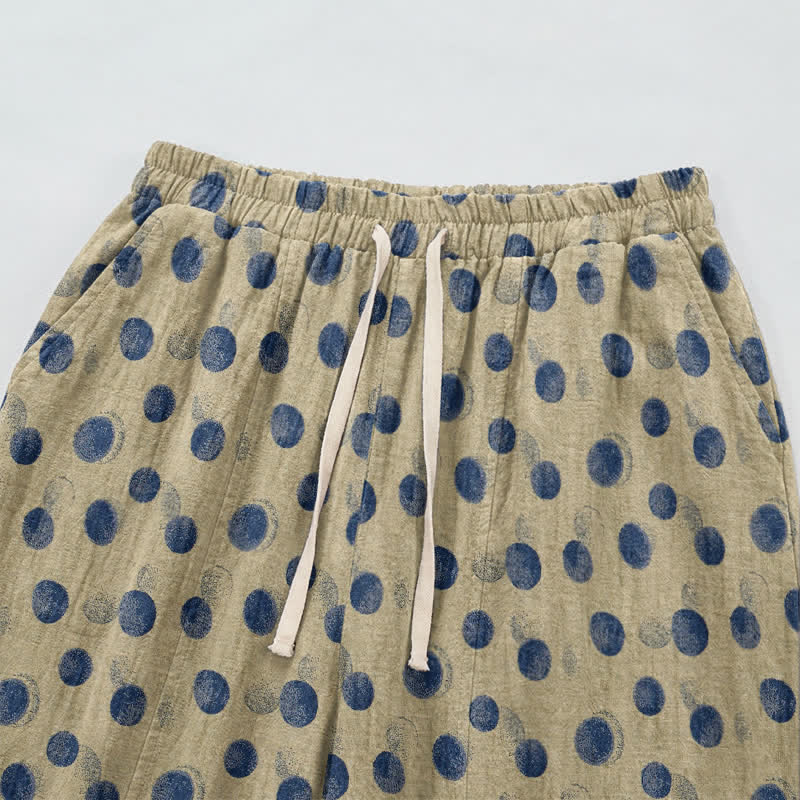 Pantaloni harem in cotone a pois - image 56