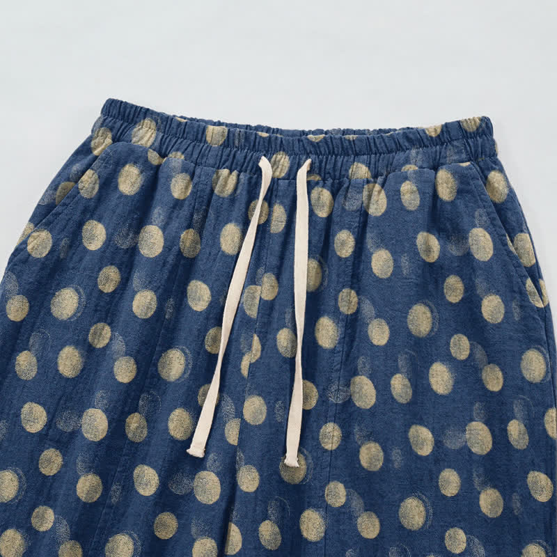 Pantaloni harem in cotone a pois - image 50