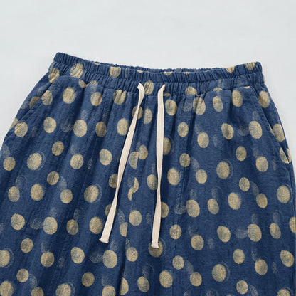 Pantaloni harem in cotone a pois - image 50