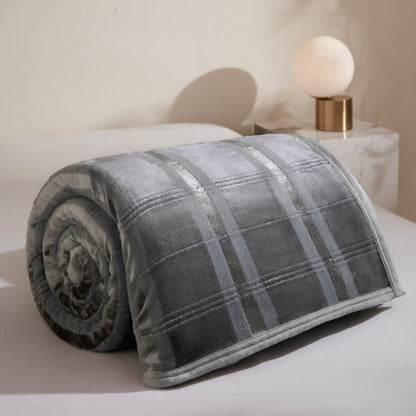 Morbida coperta in pile a righe e quadri - image 11