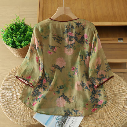 Top lounge vintage con bottoni a forma di rana botanica - image 2