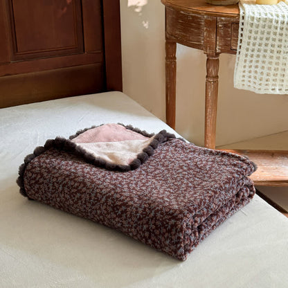 Coperta decorativa con motivo floreale in stile rustico - image 23