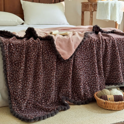 Coperta decorativa con motivo floreale in stile rustico - image 20