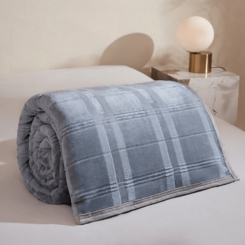 Morbida coperta in pile a righe e quadri - image 23