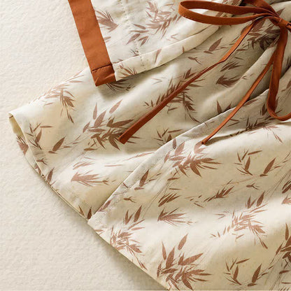 Camicia casual da casa con scollo a croce e stampa floreale - image 7
