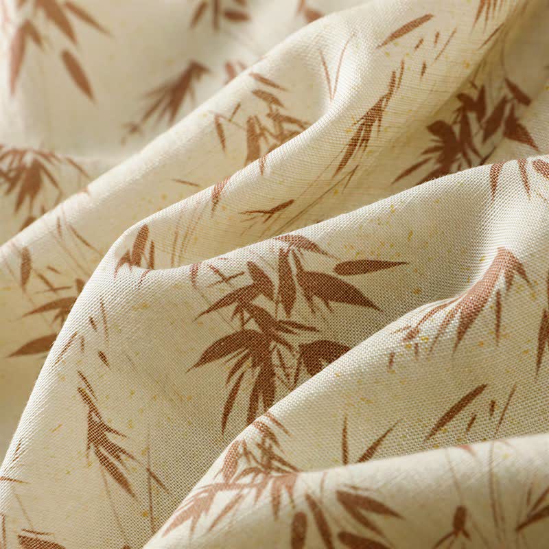 Camicia casual da casa con scollo a croce e stampa floreale - image 9