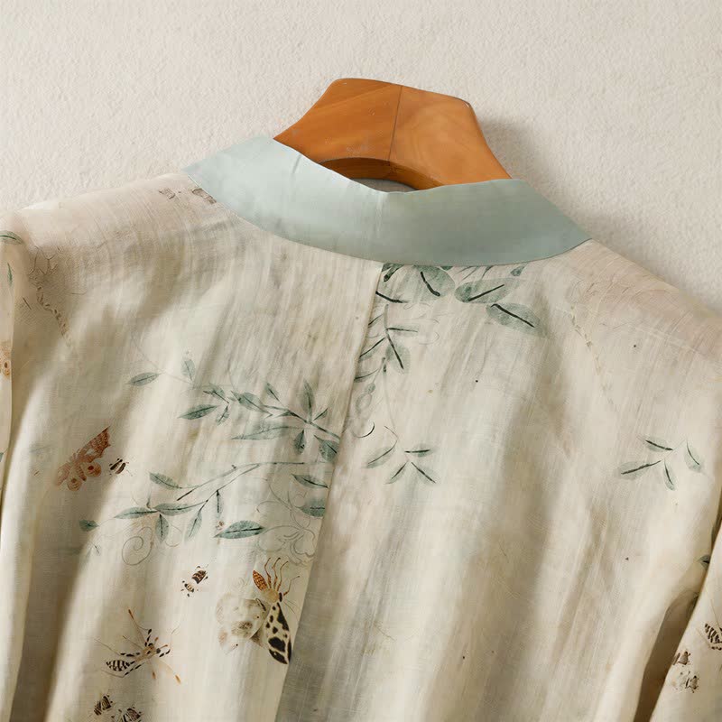 Kimono da casa con cintura in vita e stampa floreale. - image 4