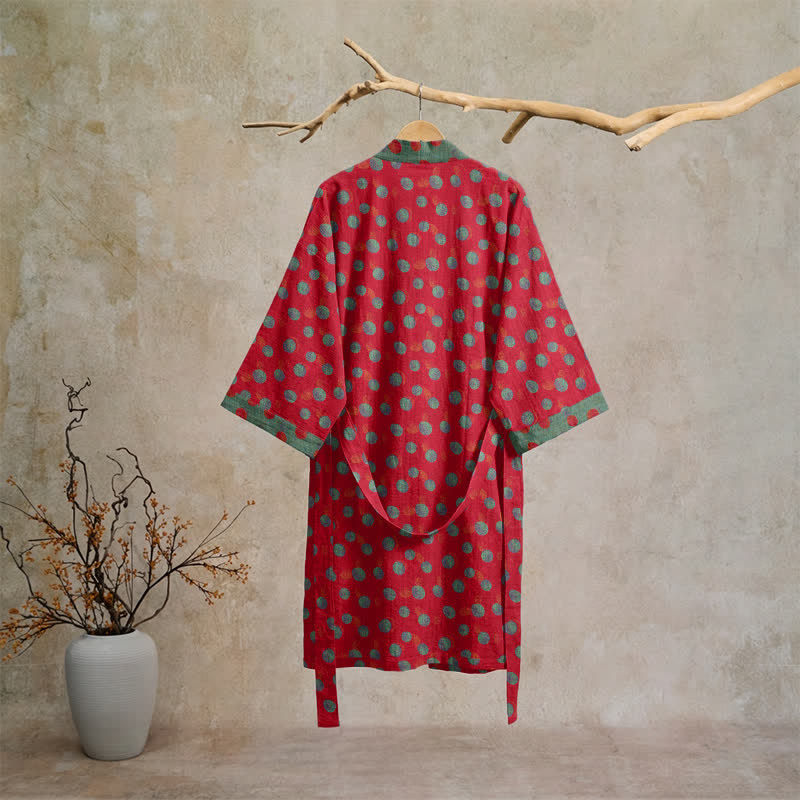 Kimono vintage in cotone a pois - image 1