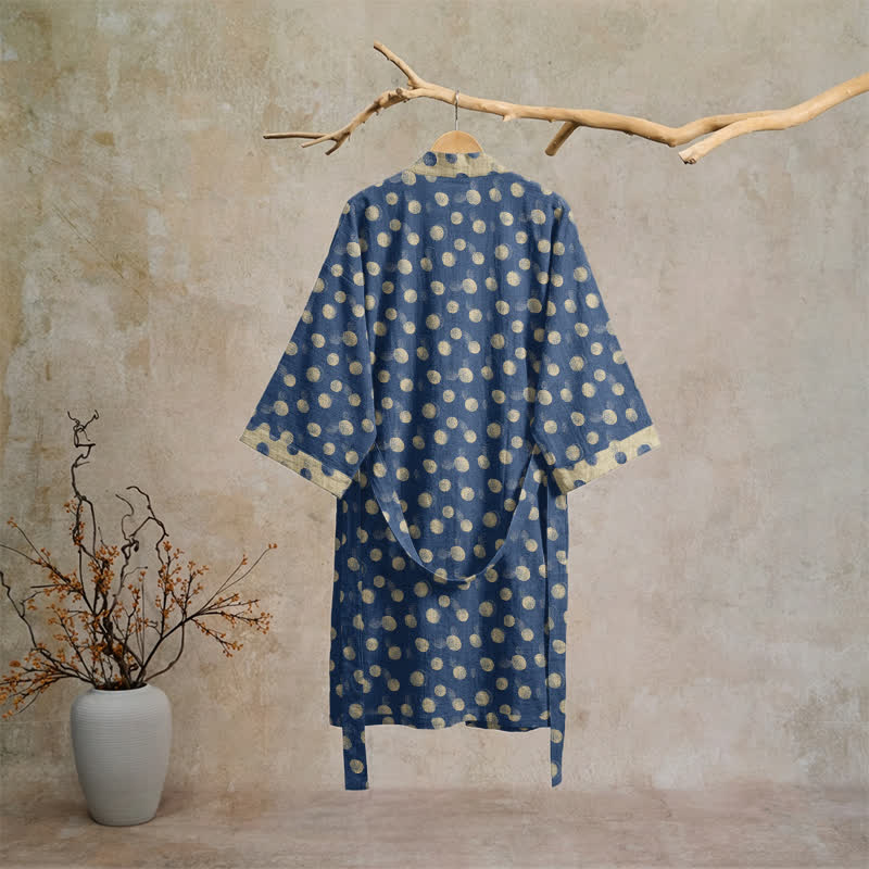 Kimono vintage in cotone a pois - image 11