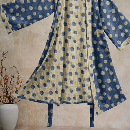 Kimono vintage in cotone a pois - image 13