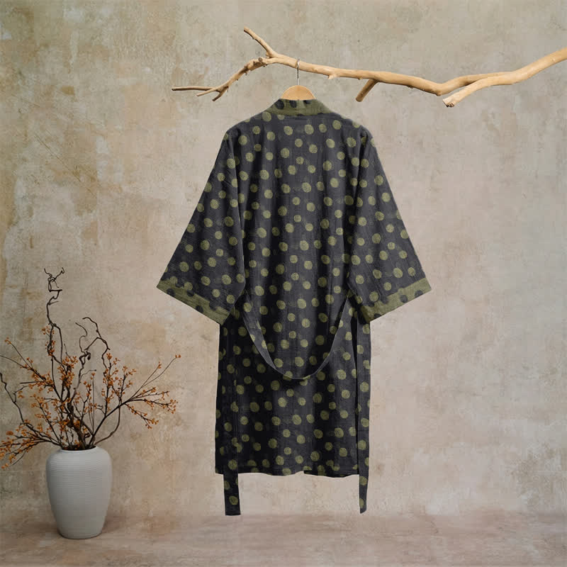 Kimono vintage in cotone a pois - image 21
