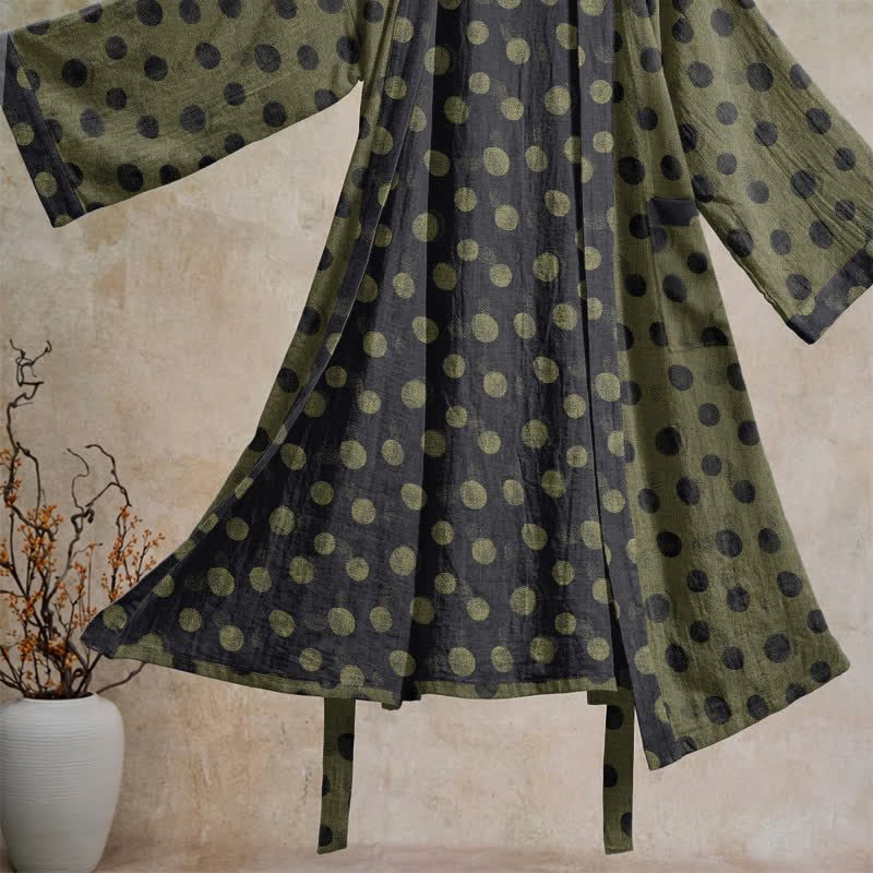 Kimono vintage in cotone a pois - image 28
