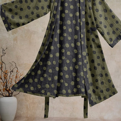 Kimono vintage in cotone a pois - image 28