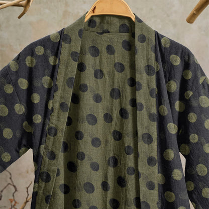 Kimono vintage in cotone a pois - image 22