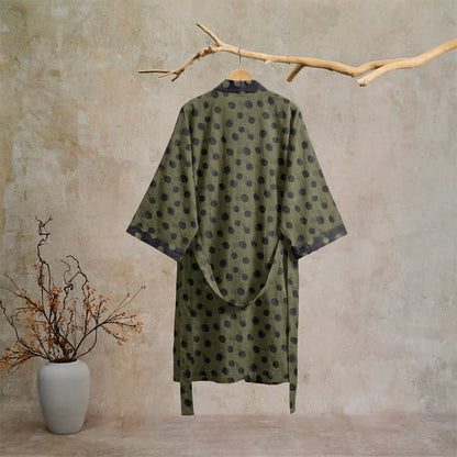 Kimono vintage in cotone a pois - image 26