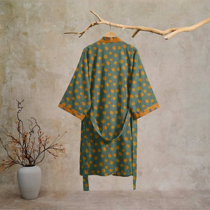 Kimono vintage in cotone a pois - image 31
