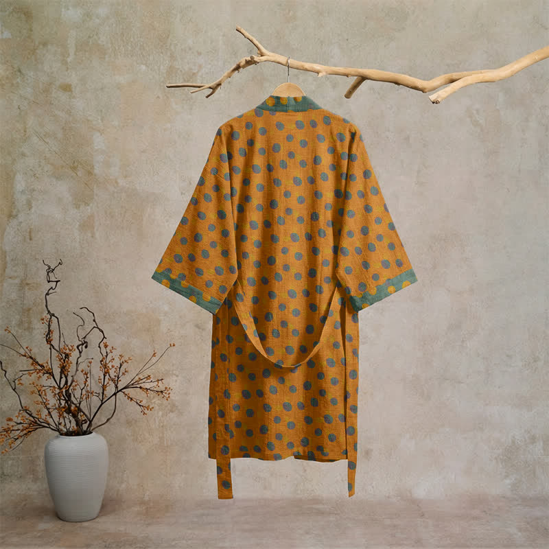 Kimono vintage in cotone a pois - image 36