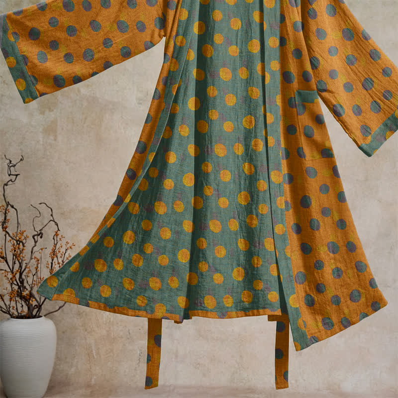 Kimono vintage in cotone a pois - image 38
