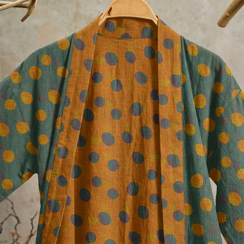 Kimono vintage in cotone a pois - image 32