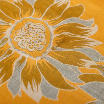 Trapunta vintage in garza di cotone con girasoli arancioni - image 11
