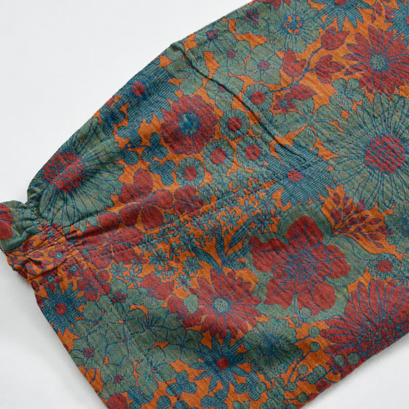 Pantaloni da casa in cotone con stampa artistica etnica. - image 10