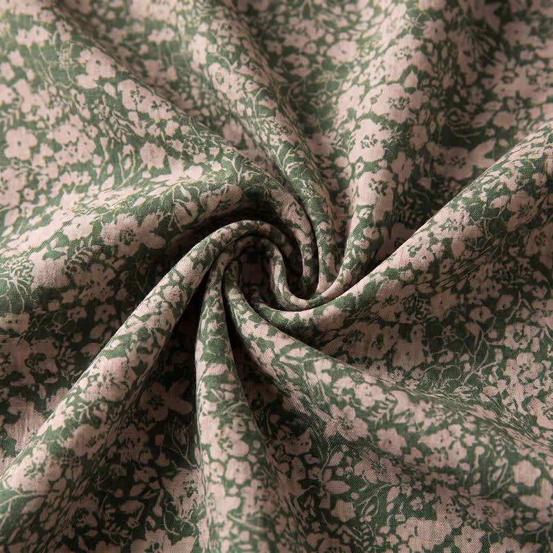 Camicia da casa vintage con incrocio a fantasia floreale - image 2