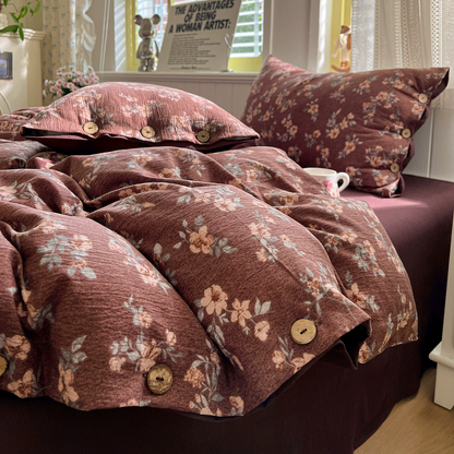 Set di biancheria da letto in lino e cotone stile rustico country-core - image 2
