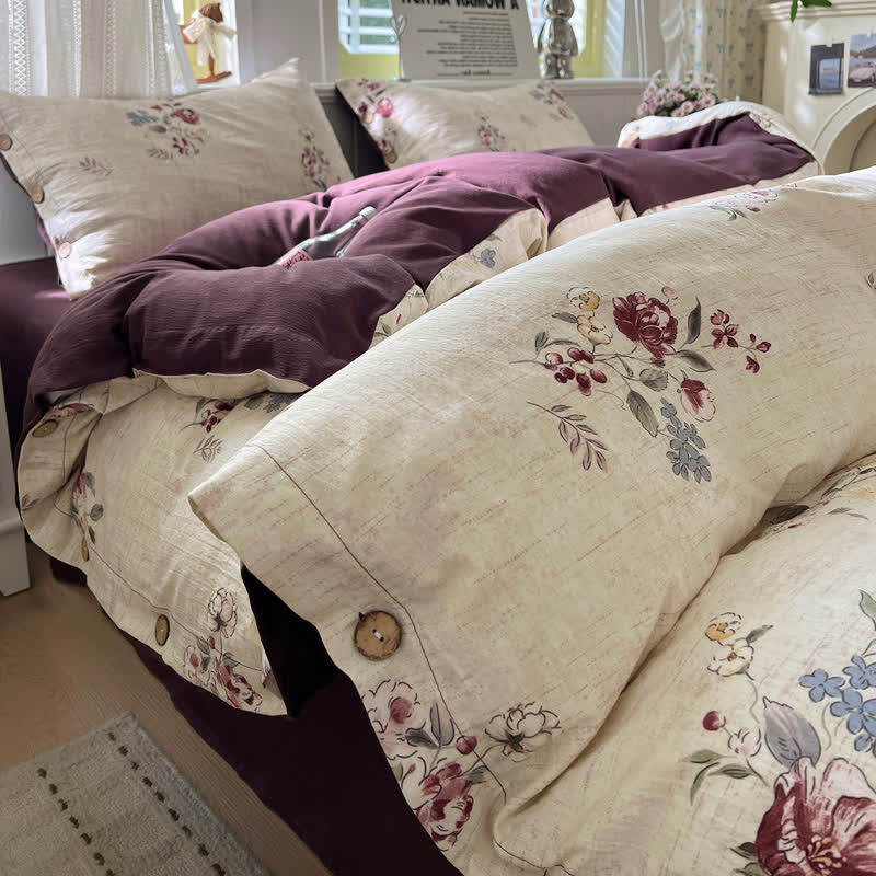 Set di biancheria da letto in cotone e lino Botanical Dream - Matrimoniale - image 0