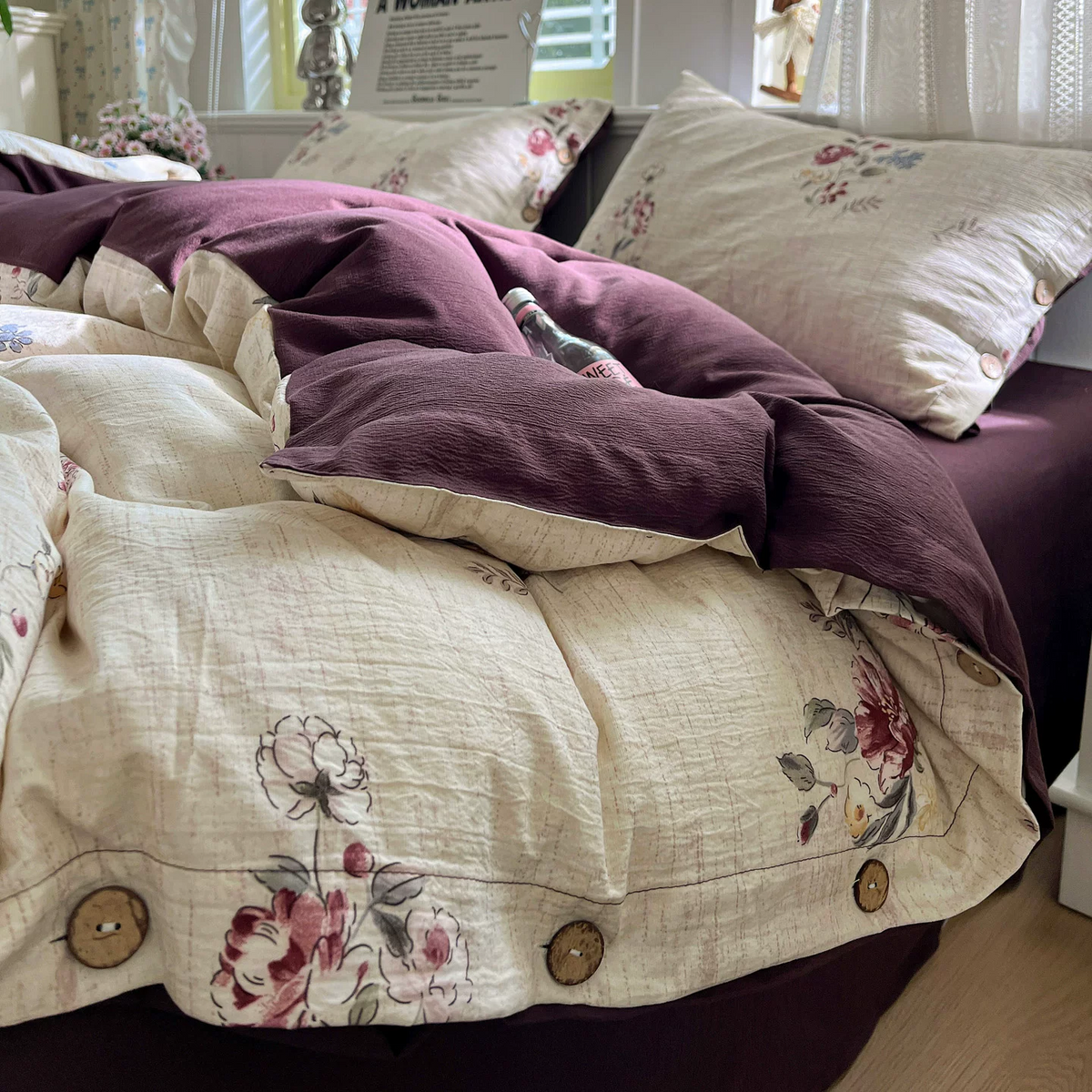 Set di biancheria da letto in cotone e lino Botanical Dream - image 3