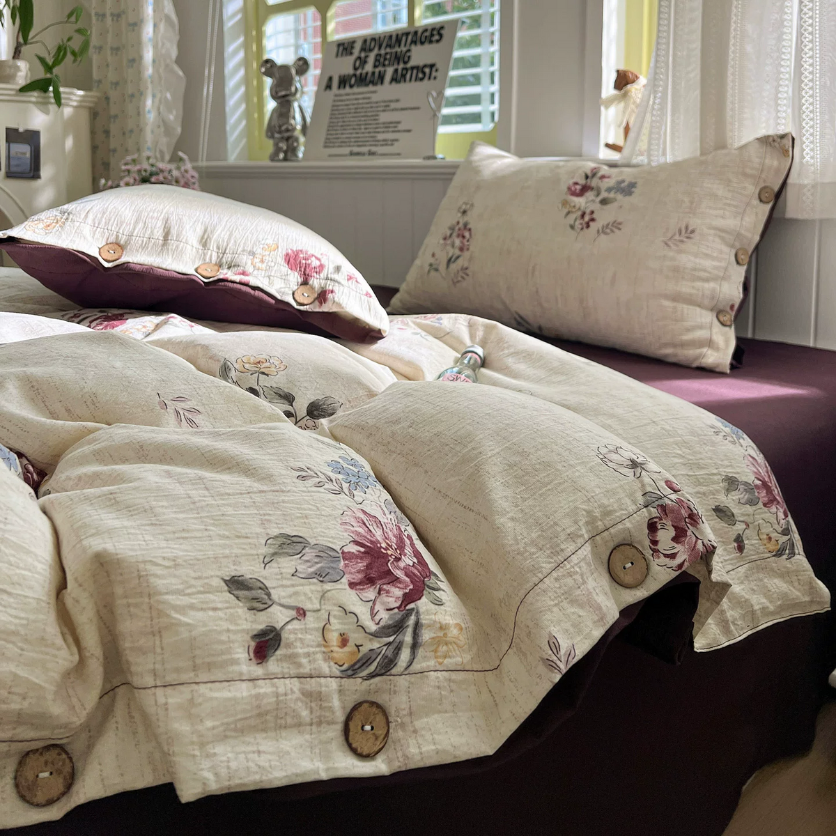 Set di biancheria da letto in cotone e lino Botanical Dream - image 2