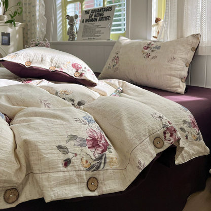 Set di biancheria da letto in cotone e lino Botanical Dream - image 2