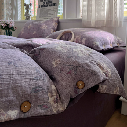 Set di biancheria da letto in lino e cotone stile rustico vintage - image 3