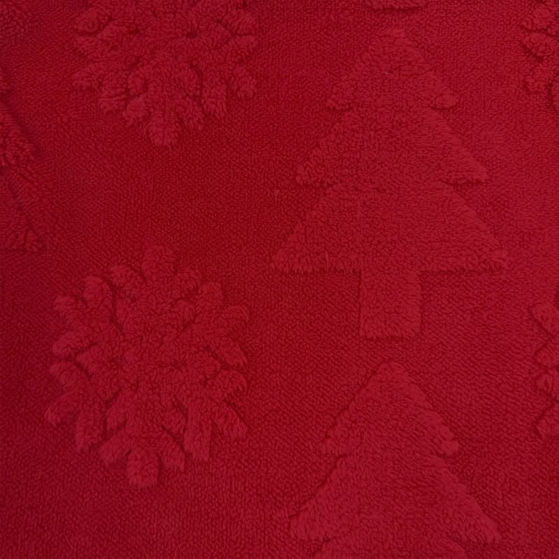 Fodera per cuscino con motivo a rilievo di albero di Natale e fiocchi di neve. - image 4