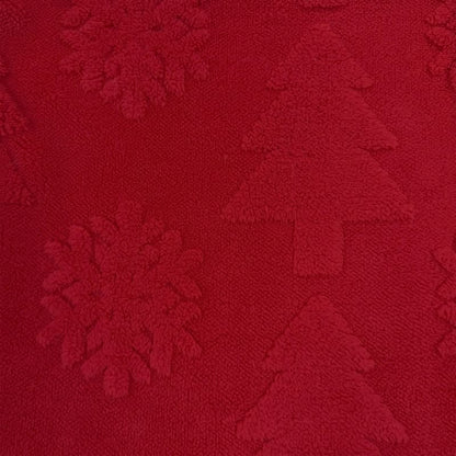 Fodera per cuscino con motivo a rilievo di albero di Natale e fiocchi di neve. - image 4