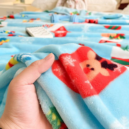 Calza di Natale blu con fiocchi di neve - Coperta - image 8