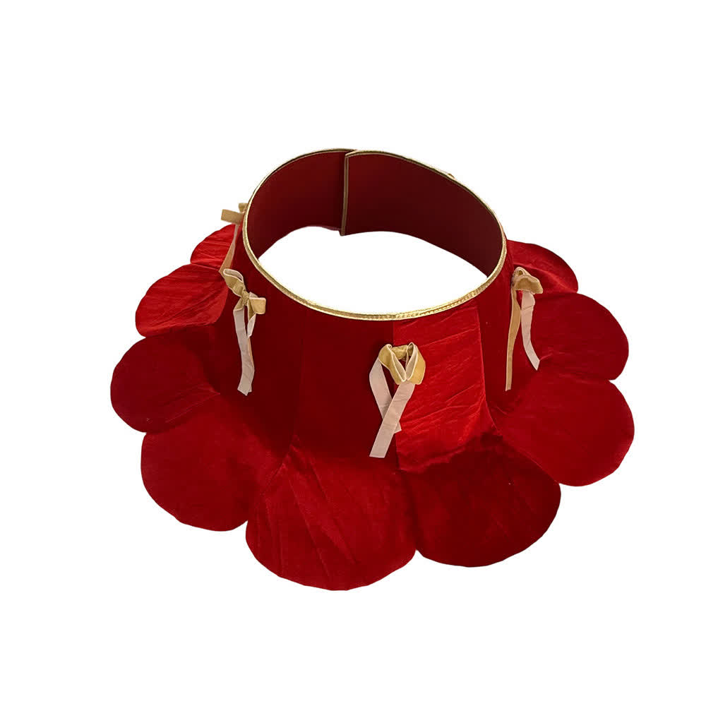 Colletto in velluto a forma di albero di Natale con gonna di petali - image 1
