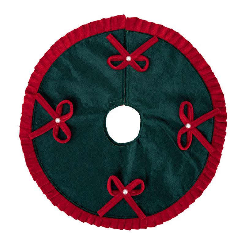 Gonna per albero di Natale con fiocchi di perle. - image 9