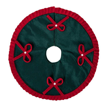 Gonna per albero di Natale con fiocchi di perle. - image 9
