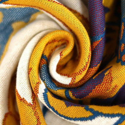 Asciugamano da bagno reversibile in cotone con fiori in fiore