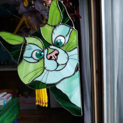 Decorazione per finestra acchiappasole a forma di gatto Ownkoti (acquistane uno e ricevine uno gratis)