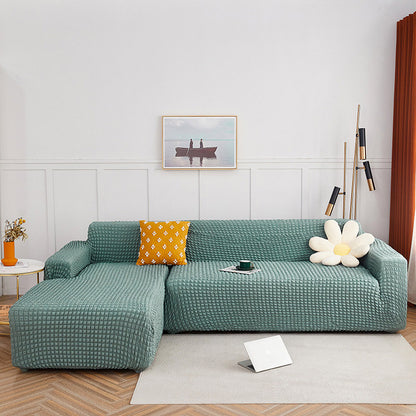 Copridivano elasticizzato in seersucker color puro Ownkoti