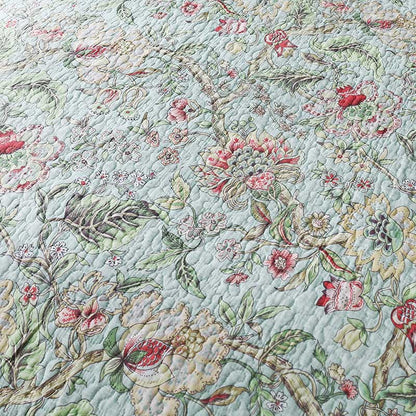 Trapunta a fiori vintage con federe