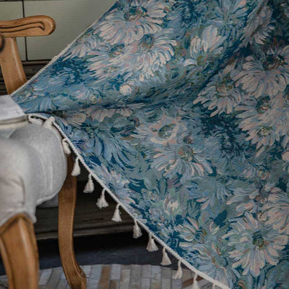 Tenda con nappa in stile dipinto a olio floreale
