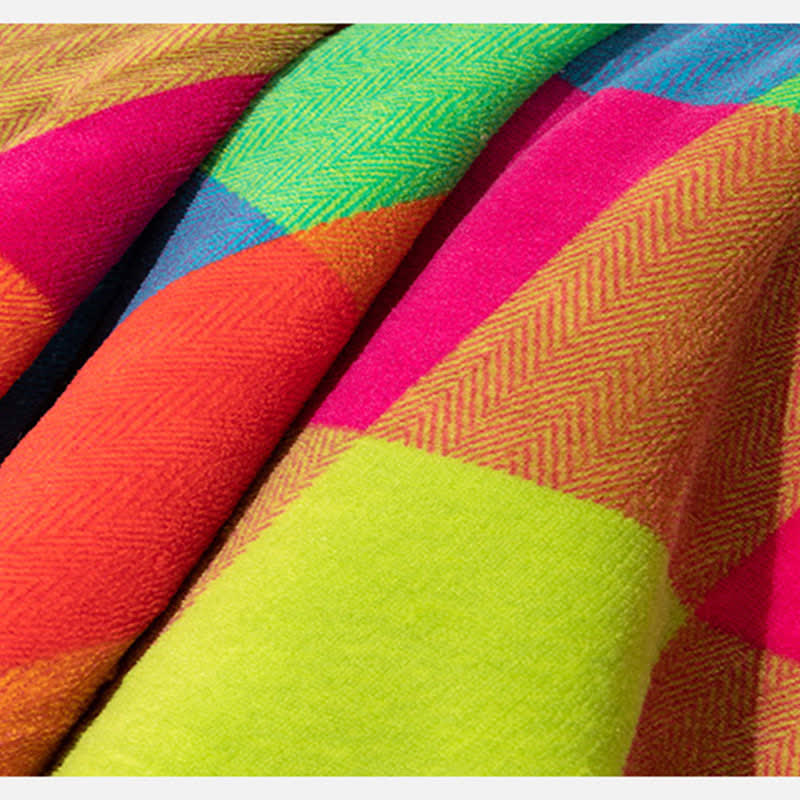 Coperta spessa con motivo a quadri colorati Ownkoti