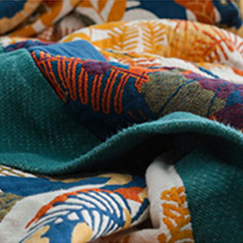 Trapunta reversibile in cotone Ownkoti Soft Bird & Flower