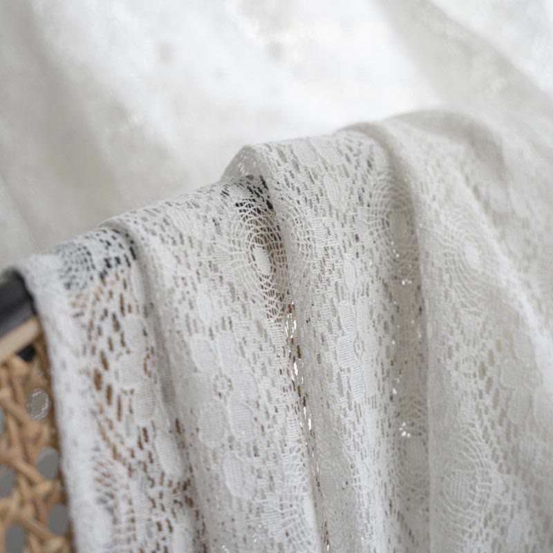 Tenda decorativa traforata con motivo floreale in jacquard Ownkoti
