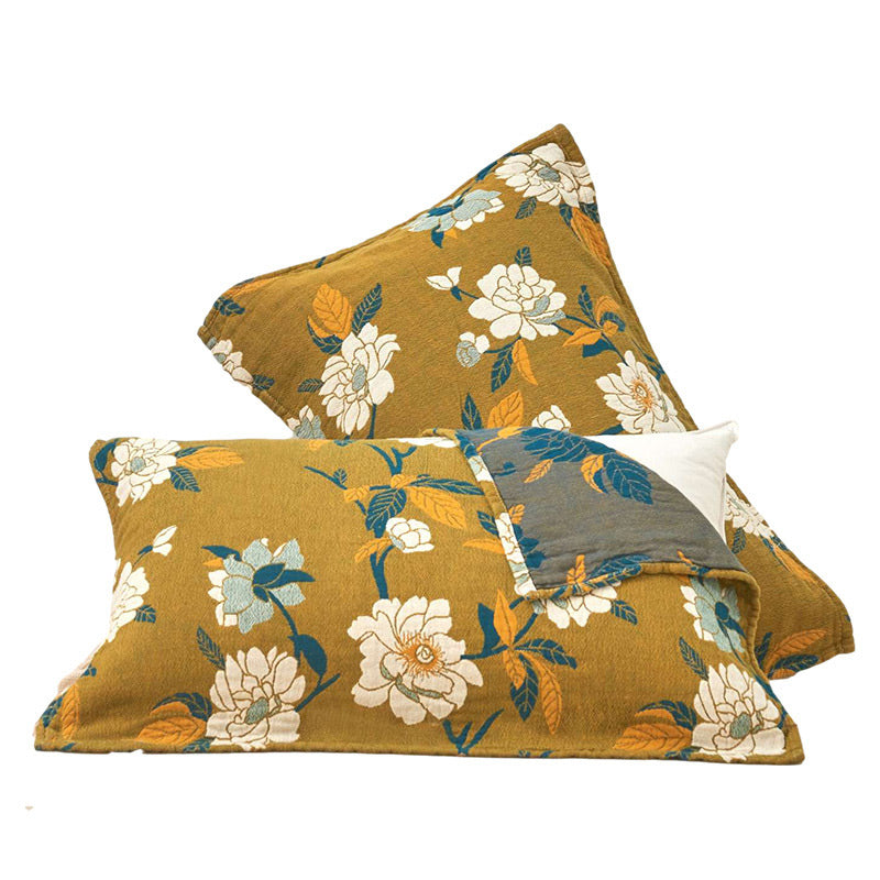 Cuscino in cotone con motivo floreale bianco Ownkoti (2 pezzi)